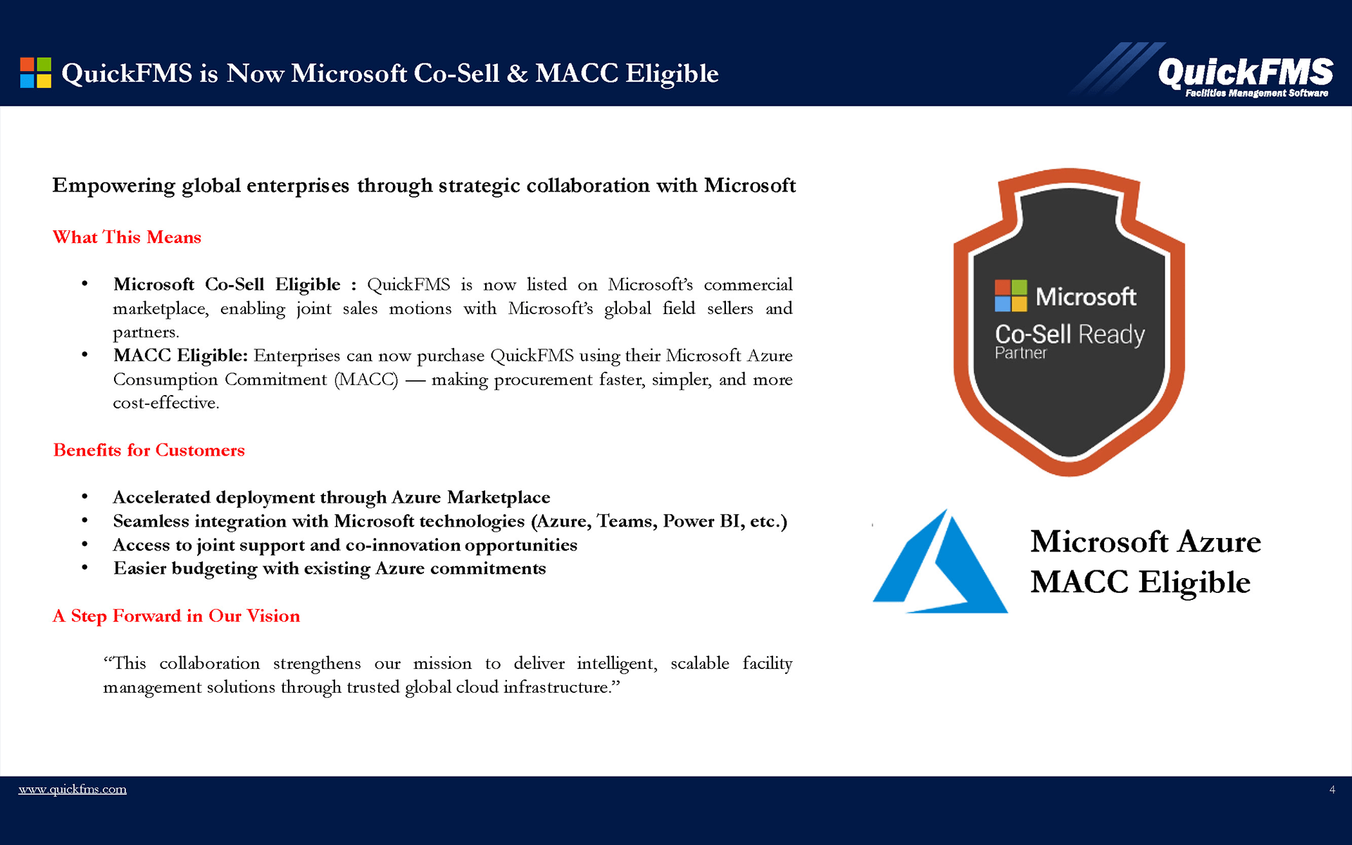 QuickFMS is Now Microsoft Co-Sell & MACC Eligible