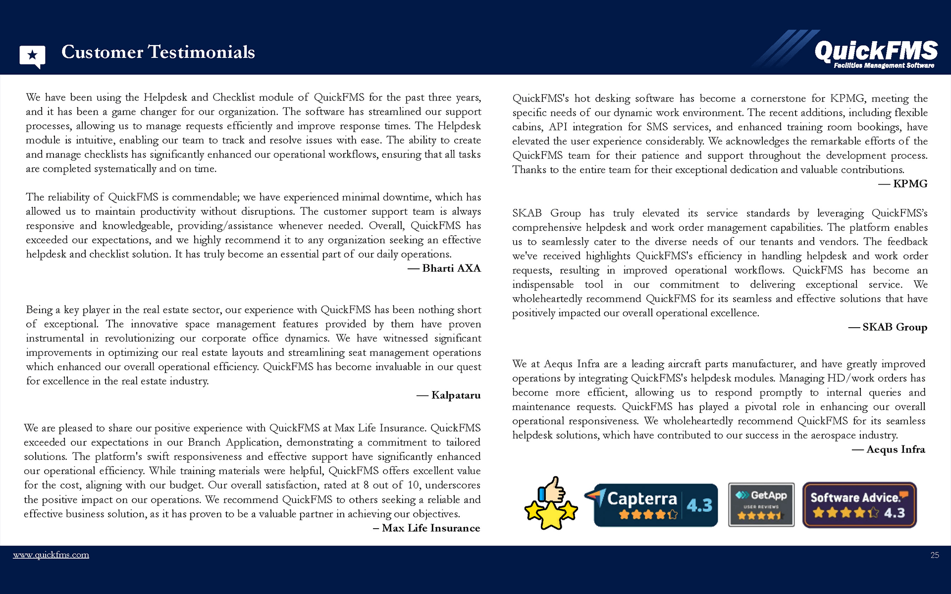 Customer Testimonials